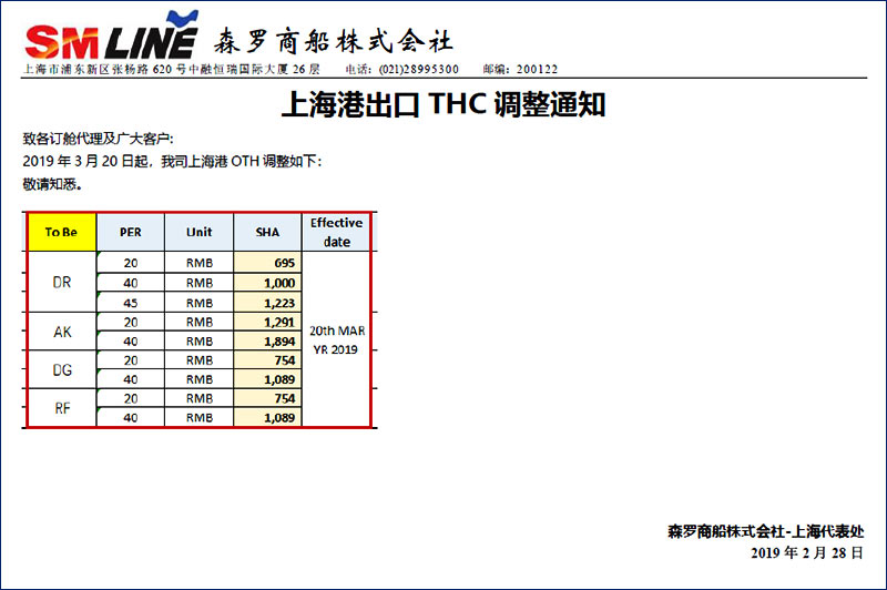 森罗SML2019年3月20日起上海港施行THC新费率特种柜散杂货船运输.jpg 森罗SML2019年3月20日起上海港施行THC新费率特种柜散杂货船运输.jpg